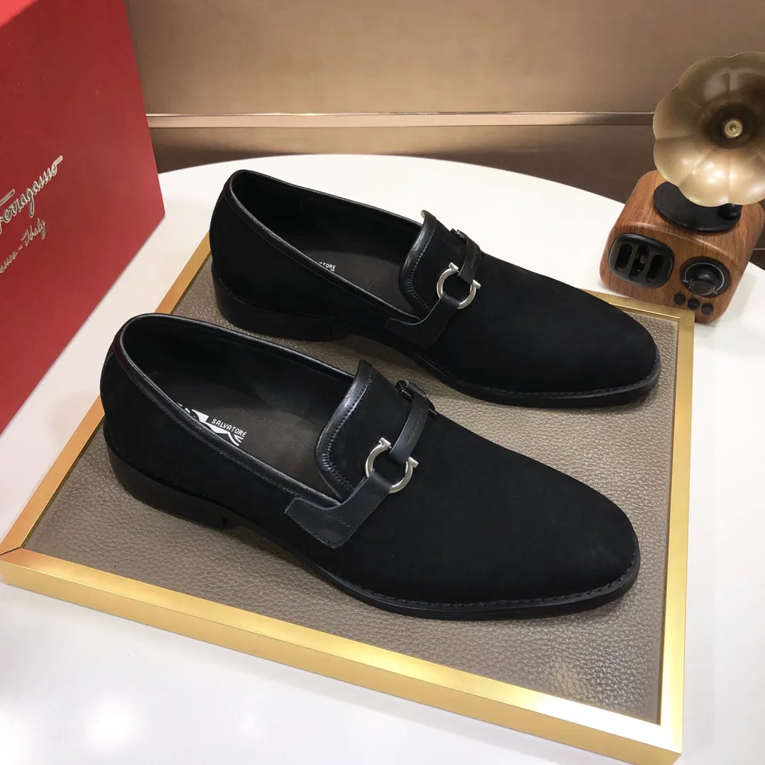 Men's shoes 💰540💰[Ferragamo/Ferragamo] (high-end Niuli) New 🍀 Ferragamo* - top version Ferragamo's classic formal leather shoes! Made of imported original cowhide, the inner top layer is comfortable cowhide lining! Original wear-resistant rubber outsole! High quality products! Code number 38-44!